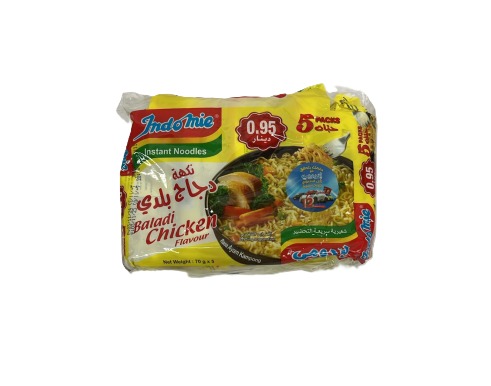 إندومي شعيريه نكهة دجاج بلدي 75 غرام *5