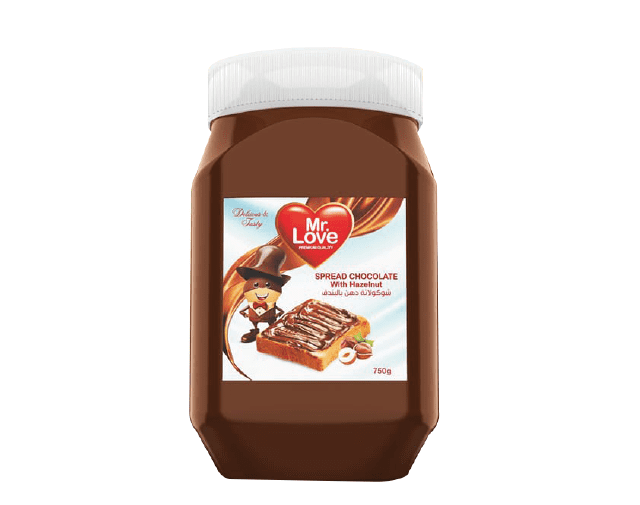 شوكلاتة دهن بالبندق 750 غرام MR.Love 