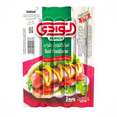 الوادي فرانك بقري 340 غرام 10 حبات