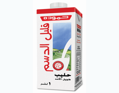 حليب حموده قليل الدسم 1 لتر