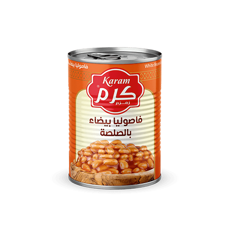 فاصوليا بيضاء بالصلصة كرم 380 غرام