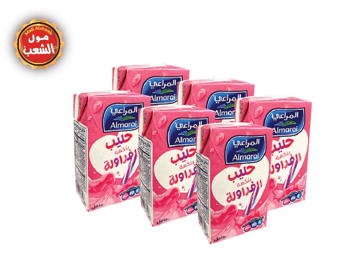 حليب مراعي بالفرولة 150 مل * 6 حبات